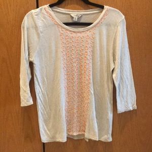 Lucky brand 🍀 three quarter sleeve light sweater